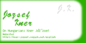 jozsef kner business card